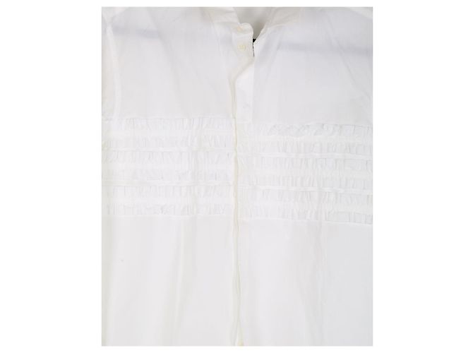 Each X Other Camisa de mangas compridas com babados de algodão branco cada x outra - vista 3