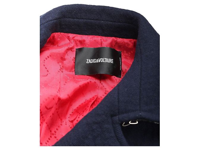 Abrigo forrado de lana azul marino con botones de Zadig & Voltaire - vista 4
