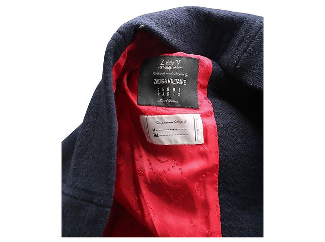 Abrigo forrado de lana azul marino con botones de Zadig & Voltaire - vista 5