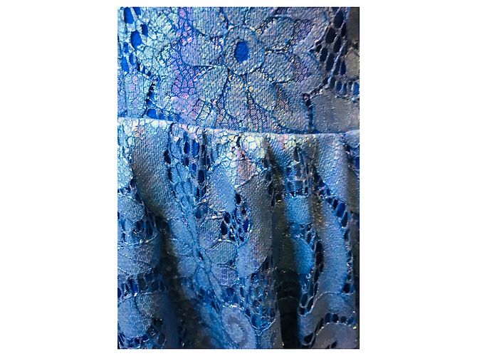 Autre Marque Alcoholic guipure dress Blue - view 3
