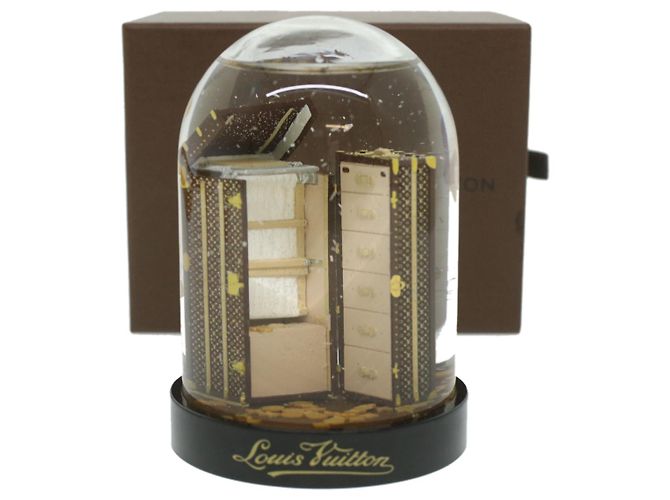 LOUIS VUITTON Wardrobe Trunk Snow Globe 2009 limited year Clear LV Auth 37516 - view 10