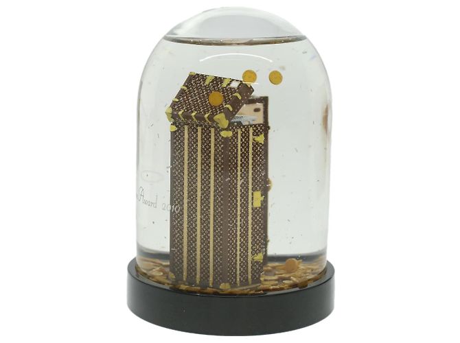 LOUIS VUITTON Wardrobe Trunk Snow Globe 2009 limited year Clear LV Auth 37516 - view 5
