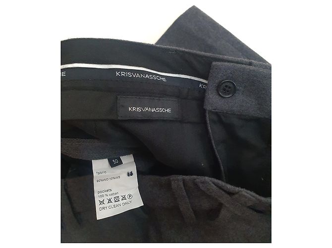Kris Van Assche Grey Wool Viscose Pants - view 7