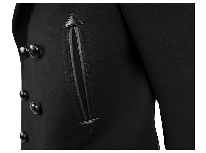 Tom Ford Mantel mit gefütterter Brust Schwarz - Ansicht 3