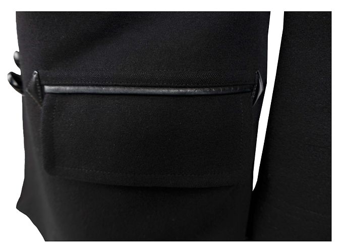 Tom Ford Mantel mit gefütterter Brust Schwarz - Ansicht 7