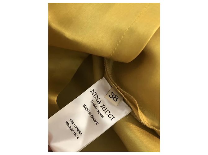 Vestido Nina Ricci de seda amarillo - vista 3