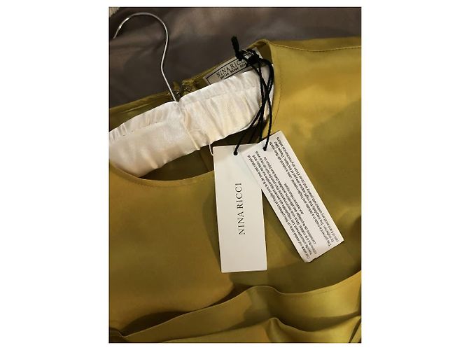 Vestido Nina Ricci de seda amarillo - vista 4