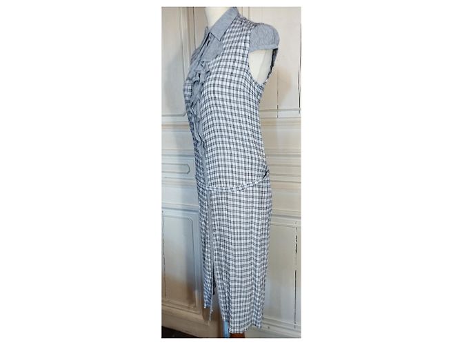 VANESSA BRUNO MINIMALISTISCHES SCHICKES KLEID LAVALIERE ATHE SILK VOILE T 38 - Ansicht 16