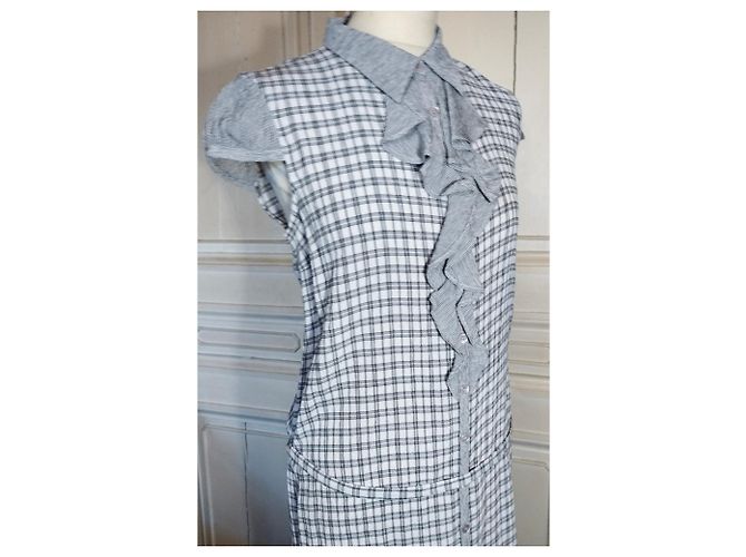 VANESSA BRUNO MINIMALISTISCHES SCHICKES KLEID LAVALIERE ATHE SILK VOILE T 38 - Ansicht 17
