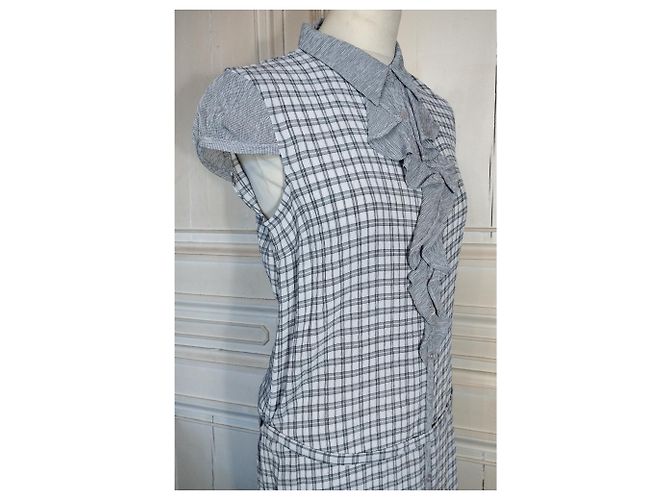 VANESSA BRUNO MINIMALISTISCHES SCHICKES KLEID LAVALIERE ATHE SILK VOILE T 38 - Ansicht 19