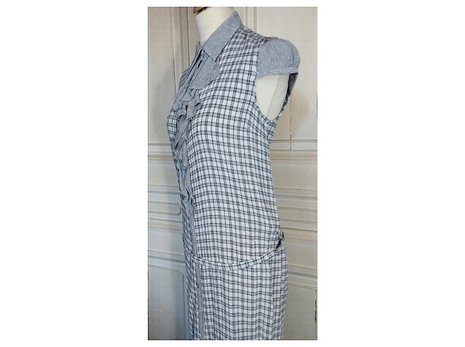 VANESSA BRUNO MINIMALISTISCHES SCHICKES KLEID LAVALIERE ATHE SILK VOILE T 38 - Ansicht 20