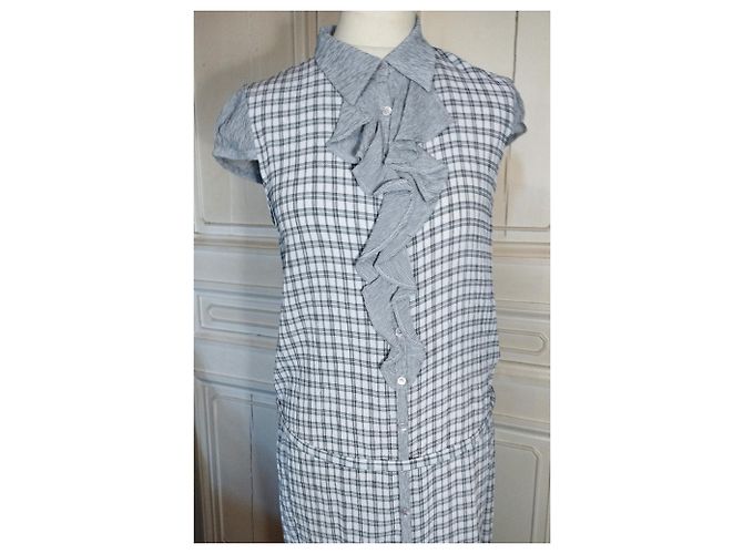 VANESSA BRUNO MINIMALISTISCHES SCHICKES KLEID LAVALIERE ATHE SILK VOILE T 38 - Ansicht 23