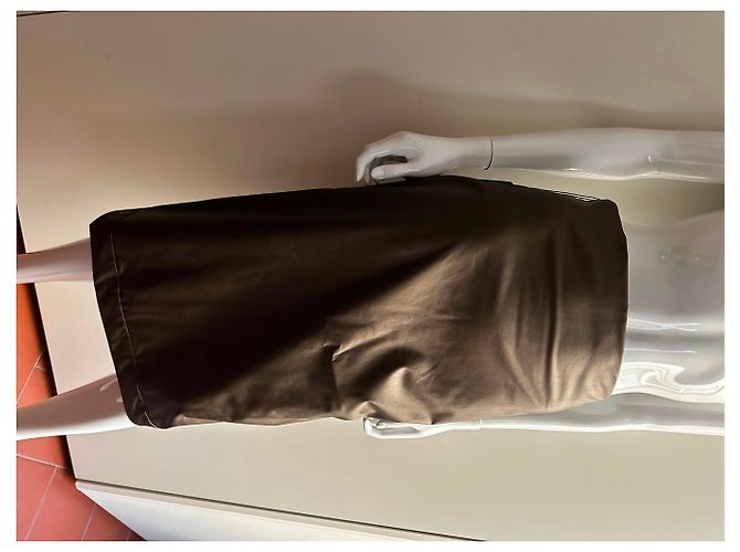 Pier Antonio Gaspari Bronze vegan leather skirt - view 10