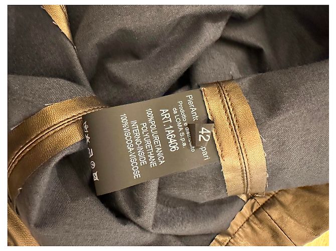 Pier Antonio Gaspari Bronze vegan leather skirt - view 5