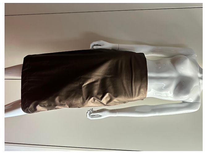 Pier Antonio Gaspari Bronze vegan leather skirt - view 6