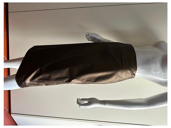 Pier Antonio Gaspari Bronze vegan leather skirt - view 9
