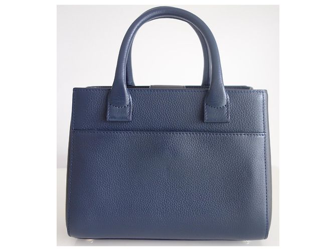 Neo Executive Chanel zweifarbige Tasche Schwarz Blau - Ansicht 4