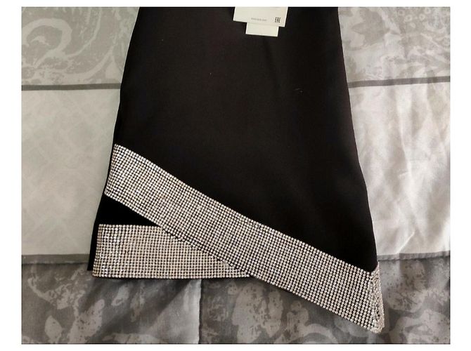 Minifalda brillos Zara talla S Negro - vista 4