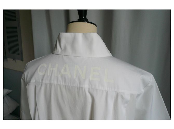 CHANEL New white shirt Logo back T36 - view 2