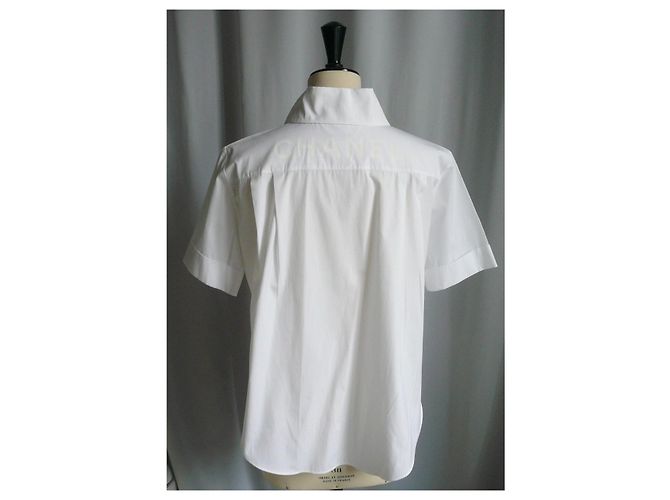 CHANEL New white shirt Logo back T36 - view 4