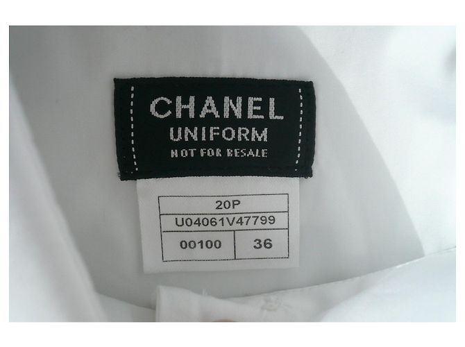 CHANEL New white shirt Logo back T36 - view 6