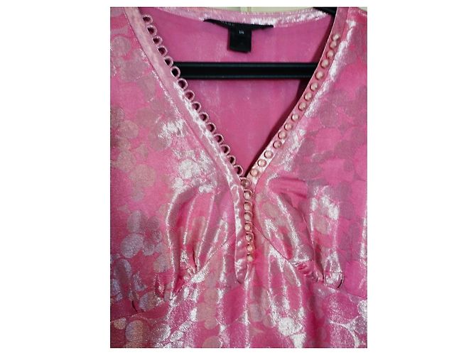 MARC JACOBS BROSCHIERTES SEIDENKLEID 23 BRANDEBURGER PERLEN T38/40 Pink - Ansicht 12
