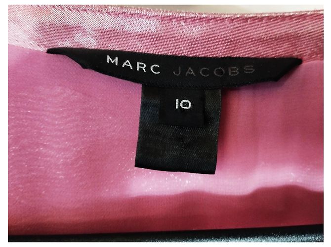 MARC JACOBS BROSCHIERTES SEIDENKLEID 23 BRANDEBURGER PERLEN T38/40 Pink - Ansicht 7