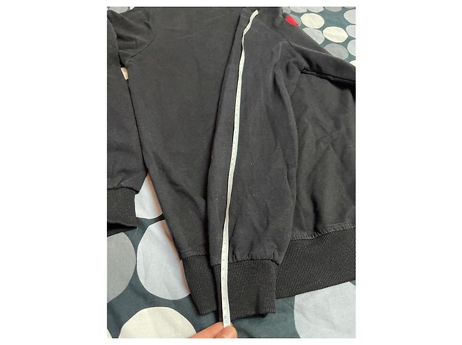 Pull Balmain avec logo tête de lion noir coton - vue 7