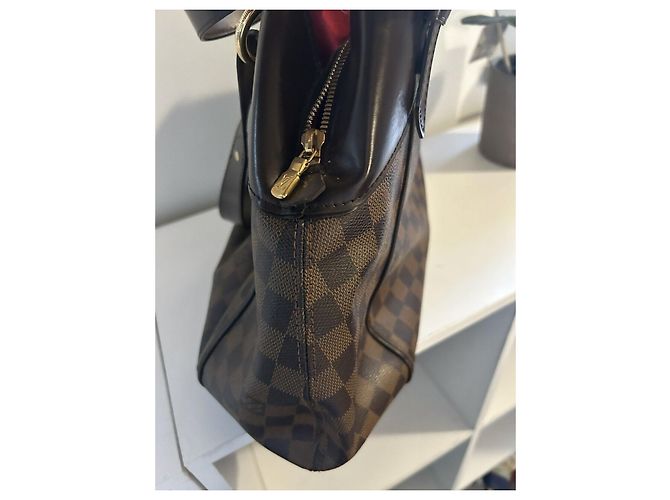 Borsa a mano Louis Vuitton Sistina in pelle marrone - vista 4