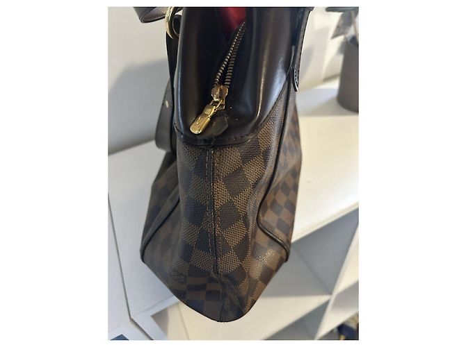 Borsa a mano Louis Vuitton Sistina in pelle marrone - vista 5