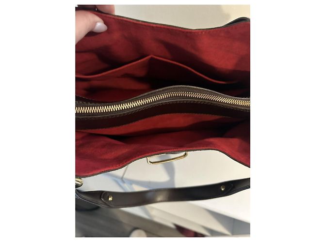 Borsa a mano Louis Vuitton Sistina in pelle marrone - vista 6