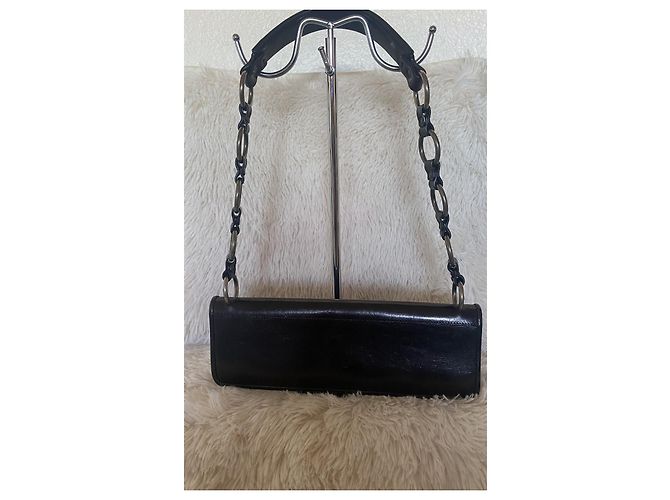 Borsa Pochette Yves Saint Laurent in Pelle Marrone Scuro - vista 2