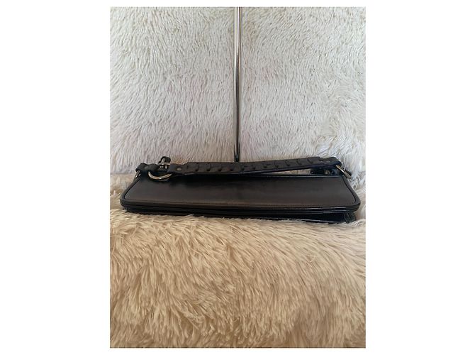 Borsa Pochette Yves Saint Laurent in Pelle Marrone Scuro - vista 3