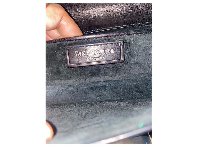 Borsa Pochette Yves Saint Laurent in Pelle Marrone Scuro - vista 5