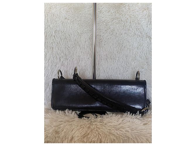 Borsa Pochette Yves Saint Laurent in Pelle Marrone Scuro - vista 6