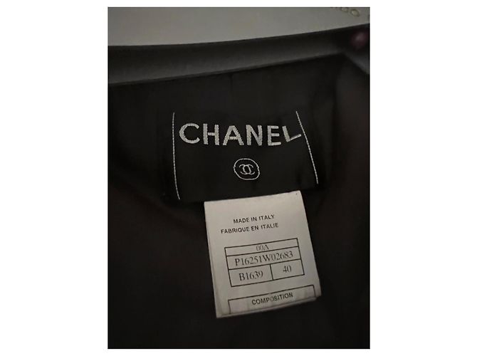 Chanel Queda de pista 2000 CALÇA DENIM DE COURO DE BEIFE Marrom Azul - vista 9
