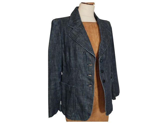 KENZO VESTE JACKE BASIC TRENDY DENIM T 42/44 Blau - Ansicht 11