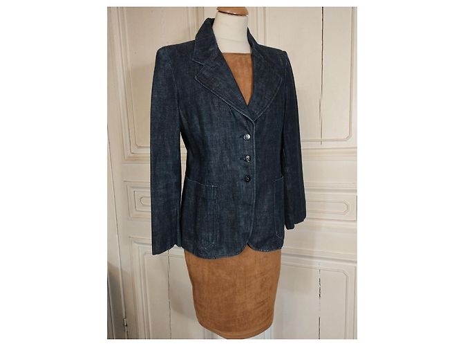 KENZO VESTE JACKE BASIC TRENDY DENIM T 42/44 Blau - Ansicht 20