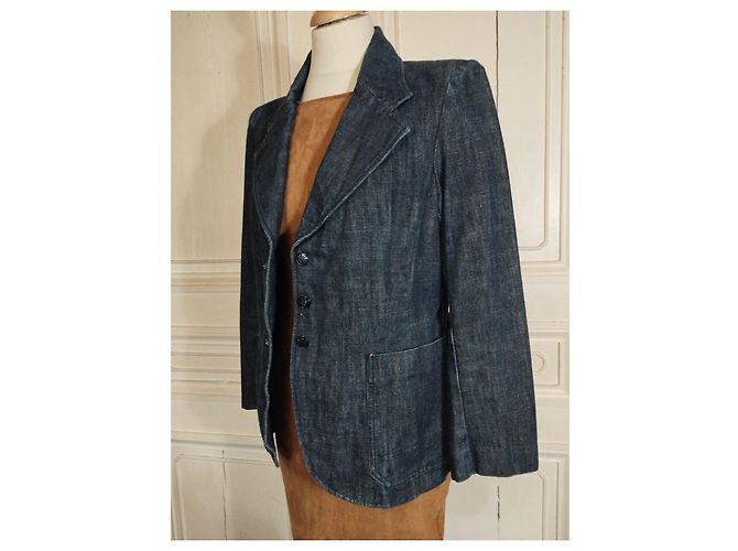 KENZO VESTE JACKE BASIC TRENDY DENIM T 42/44 Blau - Ansicht 12