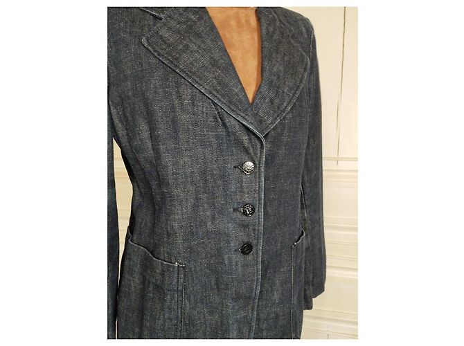 KENZO VESTE JACKE BASIC TRENDY DENIM T 42/44 Blau - Ansicht 15