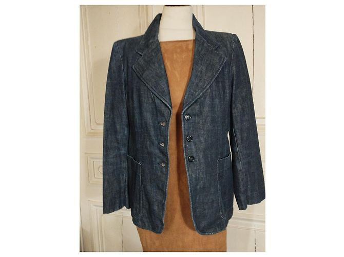 KENZO VESTE JACKE BASIC TRENDY DENIM T 42/44 Blau - Ansicht 16