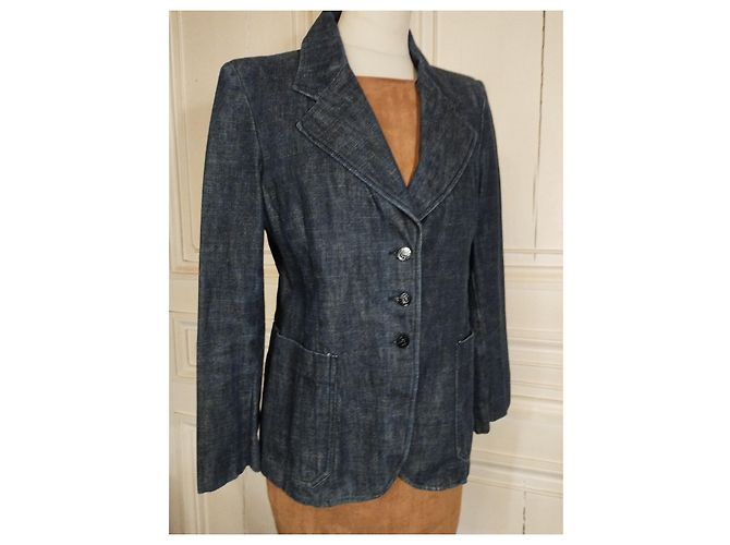 KENZO VESTE JACKE BASIC TRENDY DENIM T 42/44 Blau - Ansicht 17