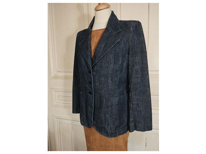 KENZO VESTE JACKE BASIC TRENDY DENIM T 42/44 Blau - Ansicht 19