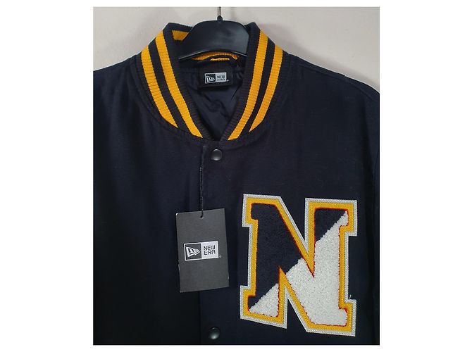 Autre Marque Giacca Varsity New Era Heritage Patch Blu Navy Cotone Multicolore - vista 4