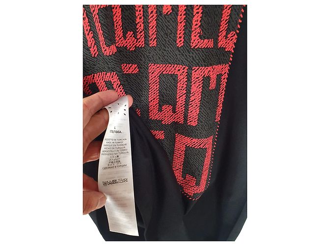 T-shirt Alexander McQueen MCQ nero e rosso in cotone - vista 5