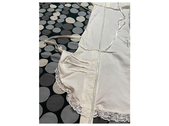Top avvolgente Dior con paillettes bianco e blu in cotone - vista 8