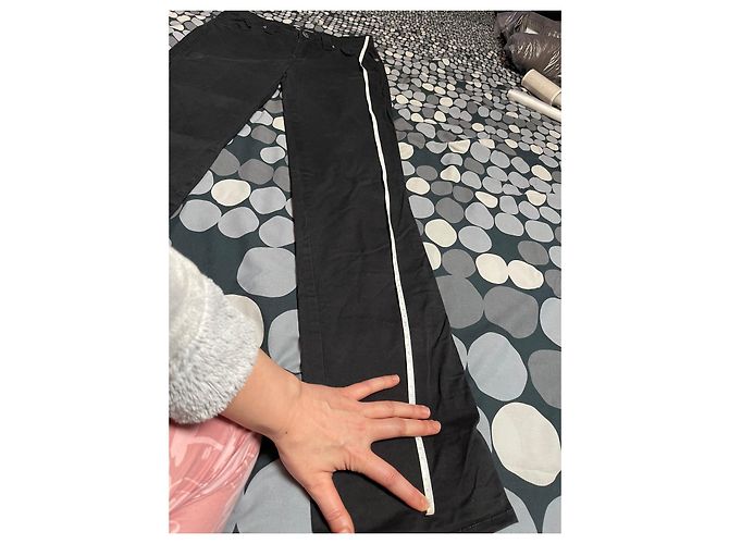 Pantalones ROCCOBAROCCO negros de algodón - vista 7