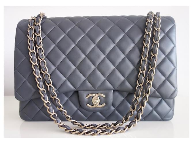 Timeless Borsa Chanel classica grigia Grigio - vista 3
