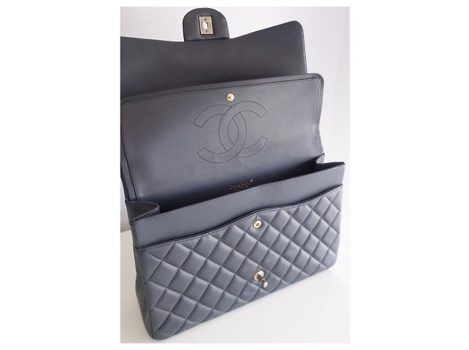 Timeless Borsa Chanel classica grigia Grigio - vista 5