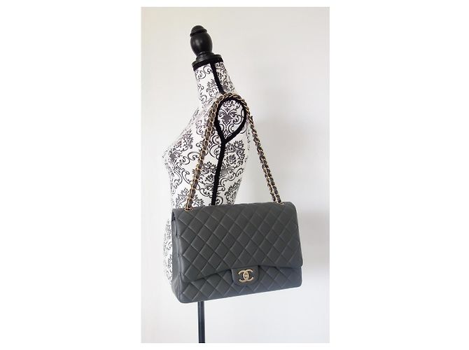 Timeless Borsa Chanel classica grigia Grigio - vista 7